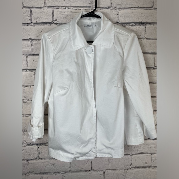 Dress Barn White Casual Suit Jacket Blazer size 1X - Picture 2 of 10